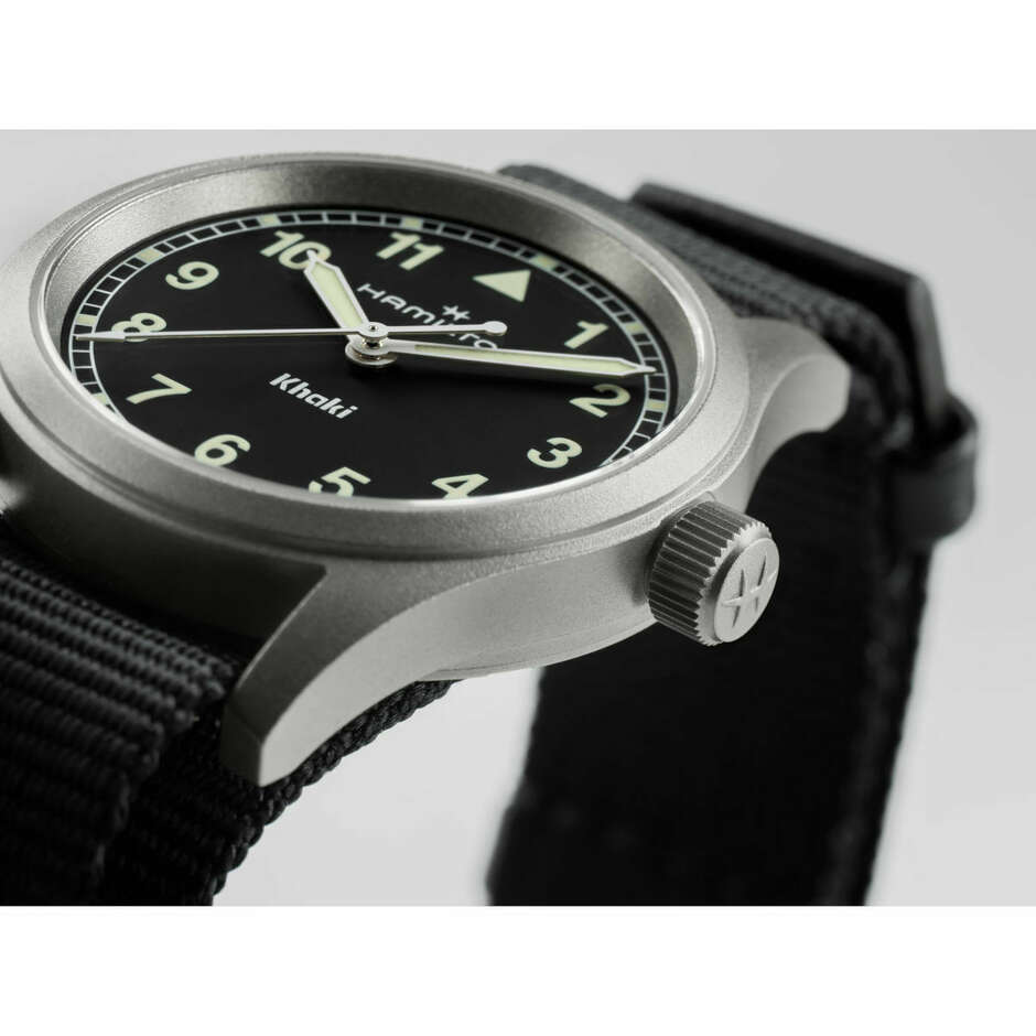 Orologio Hamilton Khaki Field al quarzo 33 mm nero