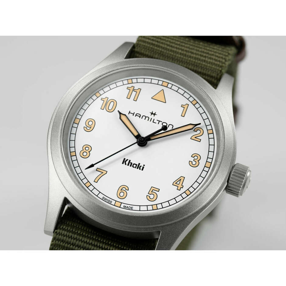 Orologio Hamilton Khaki Field al quarzo 38 mm bianco