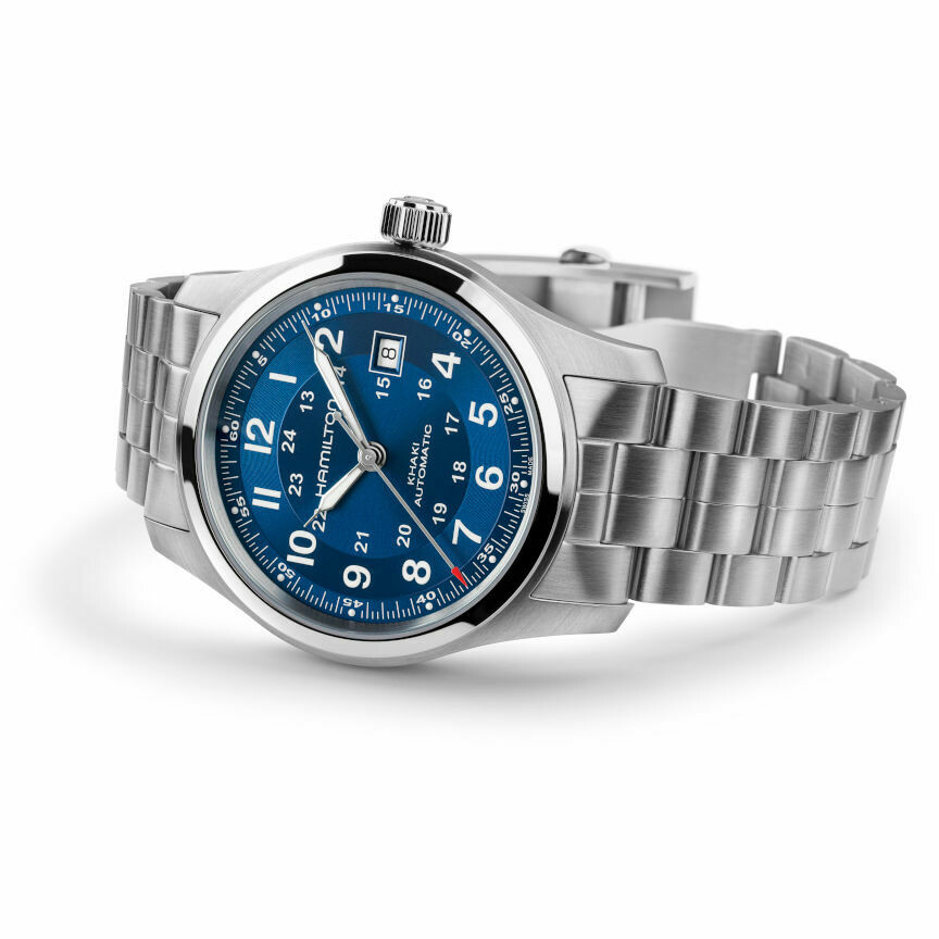 Orologio Hamilton Khaki Field automatico Blu 42 mm