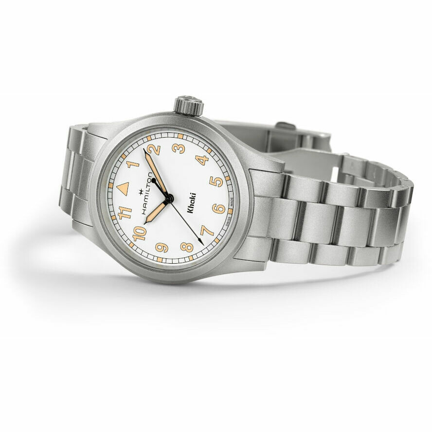 Orologio Hamilton Khaki Field Bianco in acciaio 38mm