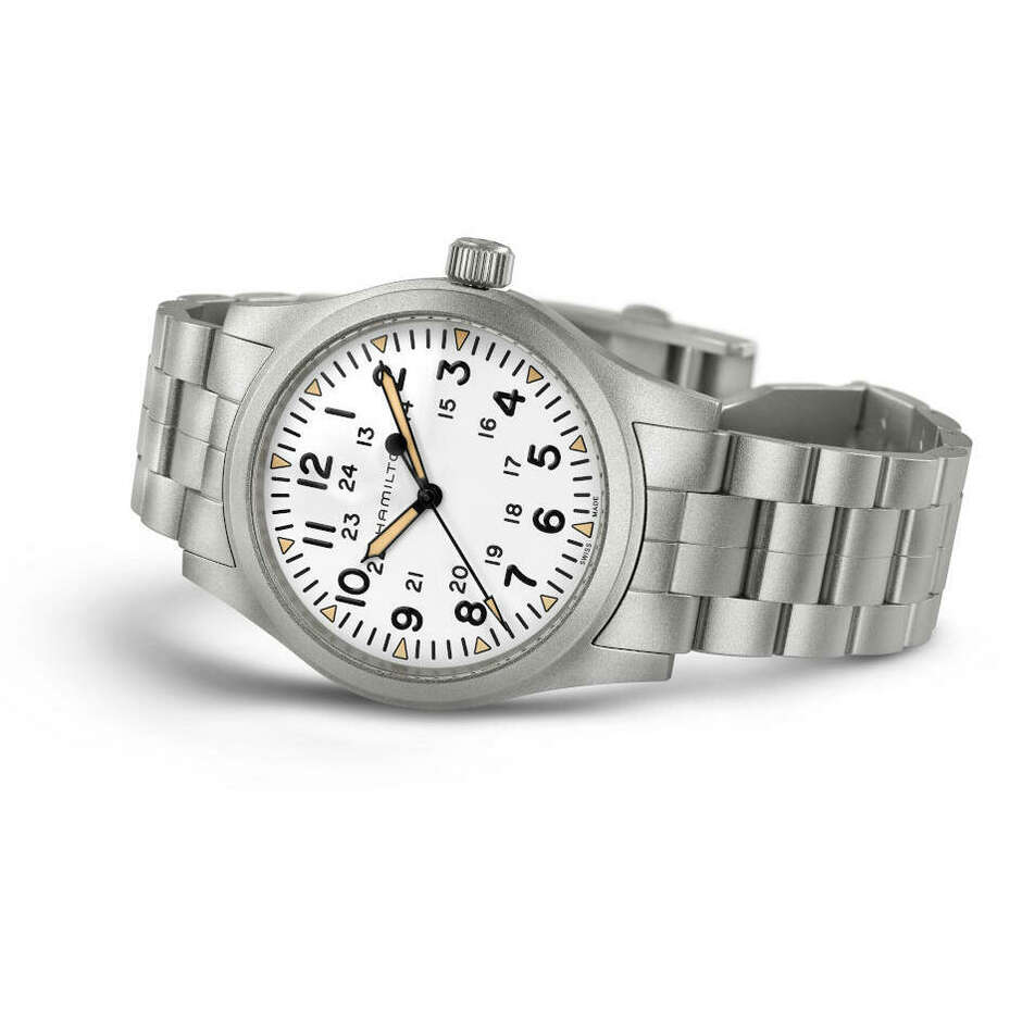 Orologio Hamilton Khaki Field Carica Manuale Bianco