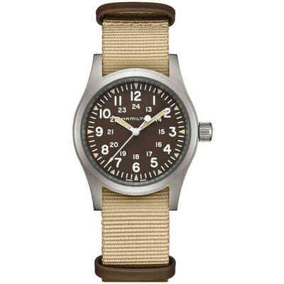 Orologio Hamilton Khaki Field Carica Manuale Marrone Orologio Hamilton Khaki Field Carica Manuale Marrone