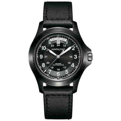Orologio Hamilton Khaki Field King automatico PVD Nero Orologio Hamilton Khaki Field King automatico PVD Nero