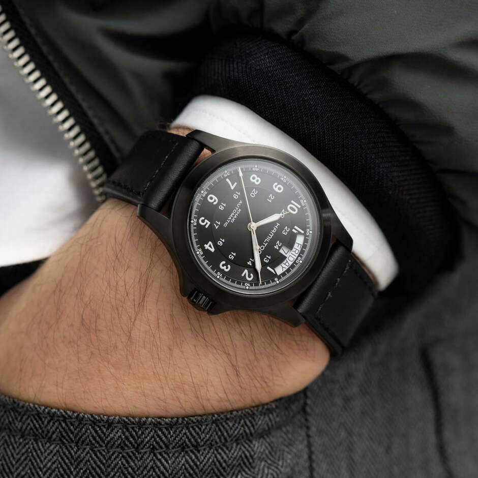 Orologio Hamilton Khaki Field King automatico PVD Nero