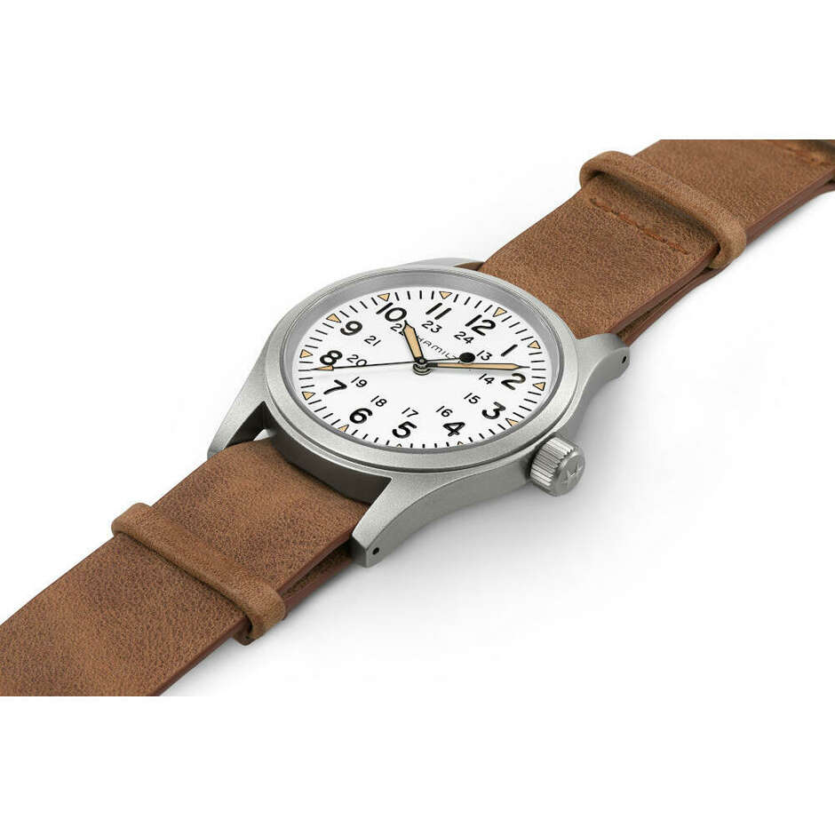 Orologio Hamilton Khaki Field Manuale 38mm Bianco