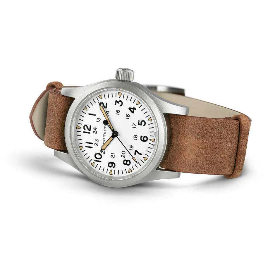 Orologio Hamilton Khaki Field Manuale 38mm Bianco