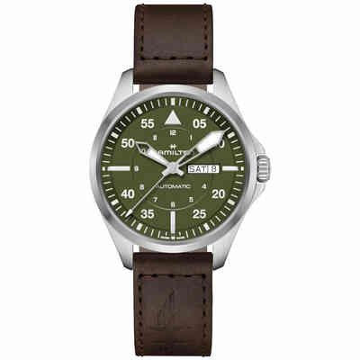 Orologio Hamilton Khaki Pilot quadrante verde