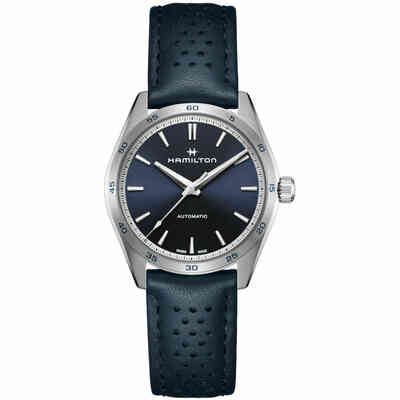 Orologio Hamilton Performer uomo in acciaio e pelle quadrante blu Orologio Hamilton Performer uomo in acciaio e pelle quadrante blu