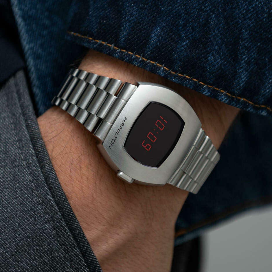Orologio Hamilton PSR Digital quartz rosso