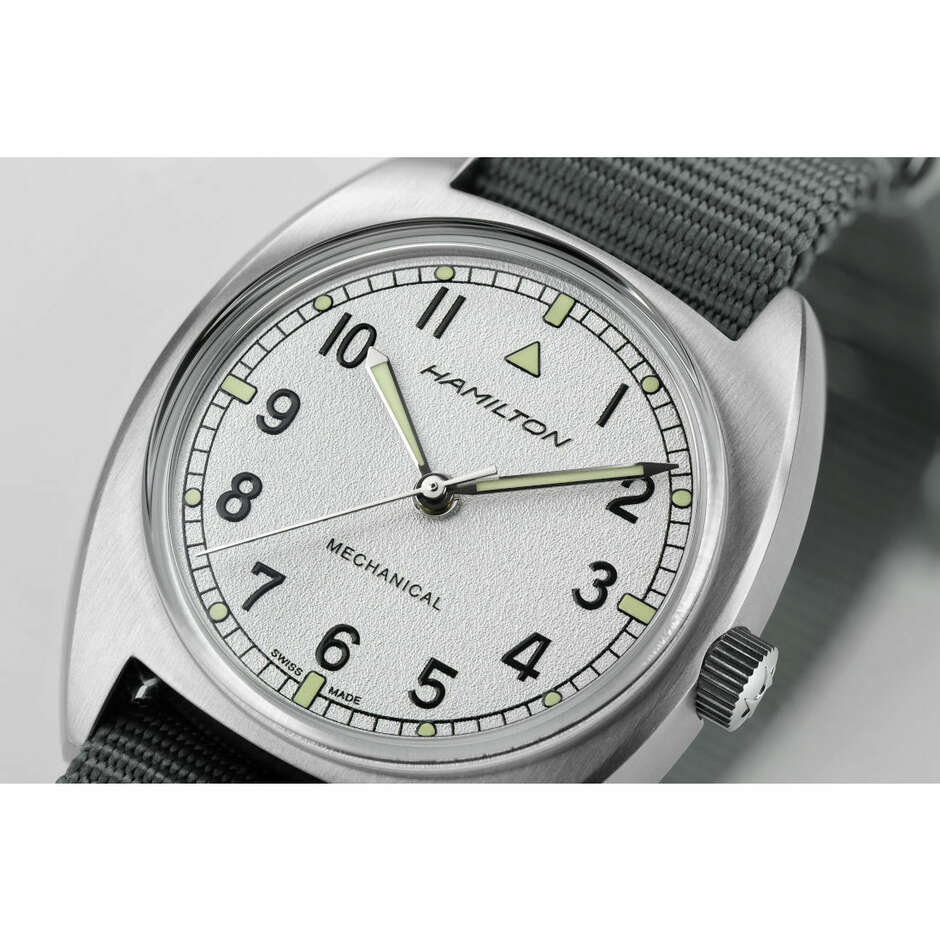 Orologio Hamitlon Khaki Aviation Pilot Pioneer carica manuale bianco