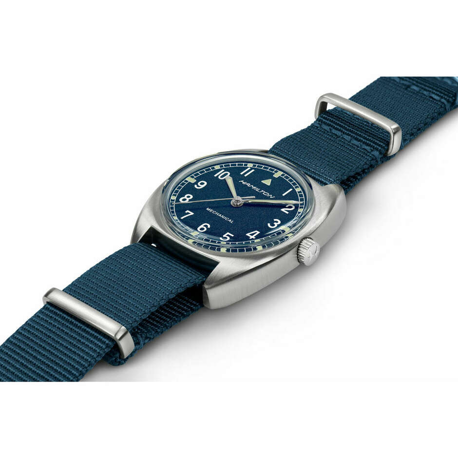 Orologio Hamitlon Khaki Aviation Pilot Pioneer carica manuale blu