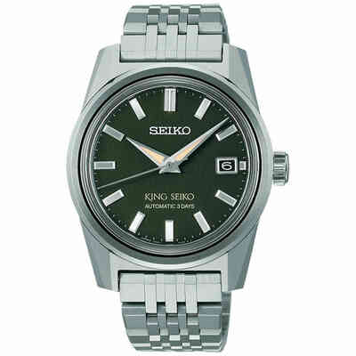 Orologio King Seiko automatico in acciaio quadrante verde Orologio King Seiko automatico in acciaio quadrante verde