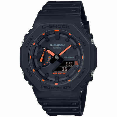 Orologio Multifunzione da Uomo G-Shock in Resina indici arancioni Orologio Multifunzione da Uomo G-Shock in Resina indici arancioni