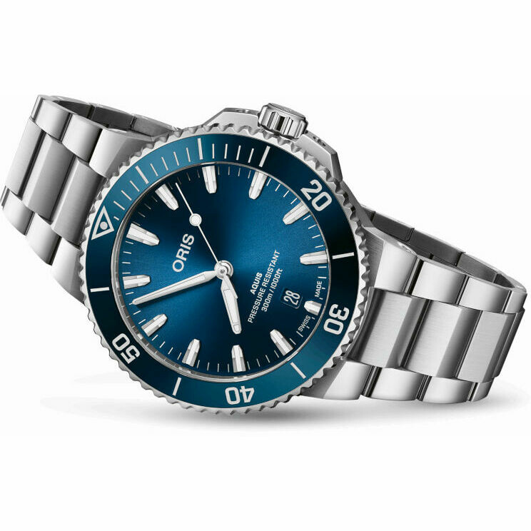 Orologio Oris Aquis Date Blu 41,5 mm