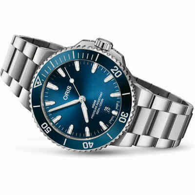 Orologio Oris Aquis Date Blu 41,5 mm