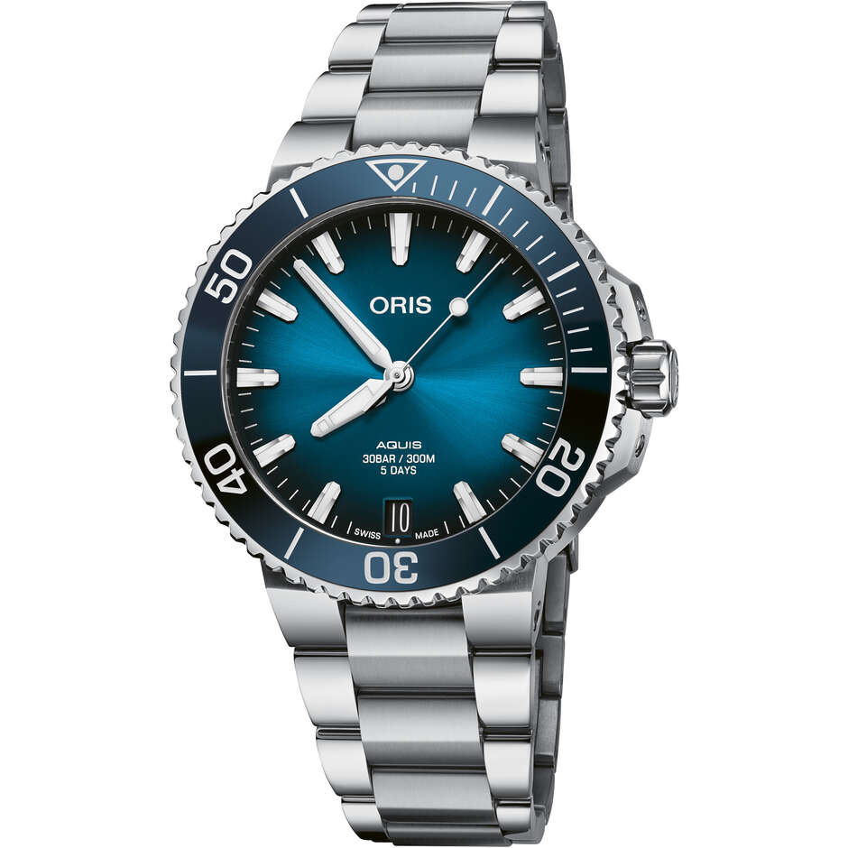 Orologio Oris Aquis Date Calibro 400 Blu 41,5 mm