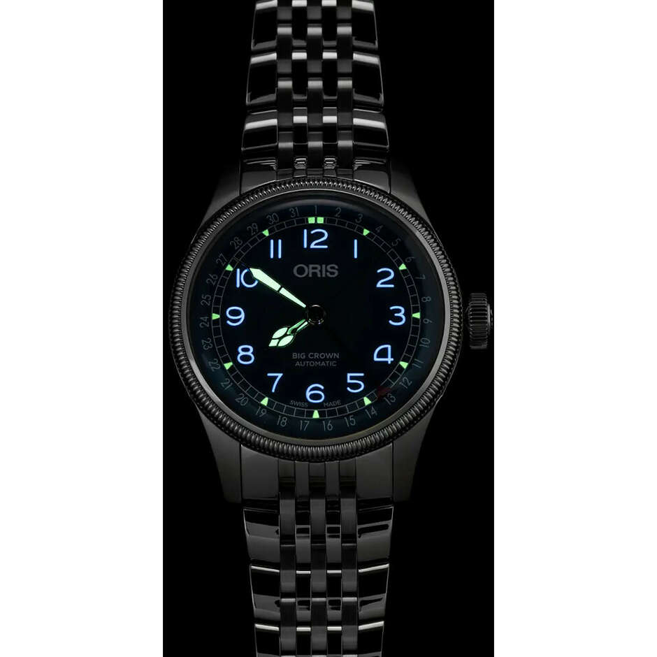 Orologio Oris Big Crown Pointer Date Blu in acciaio