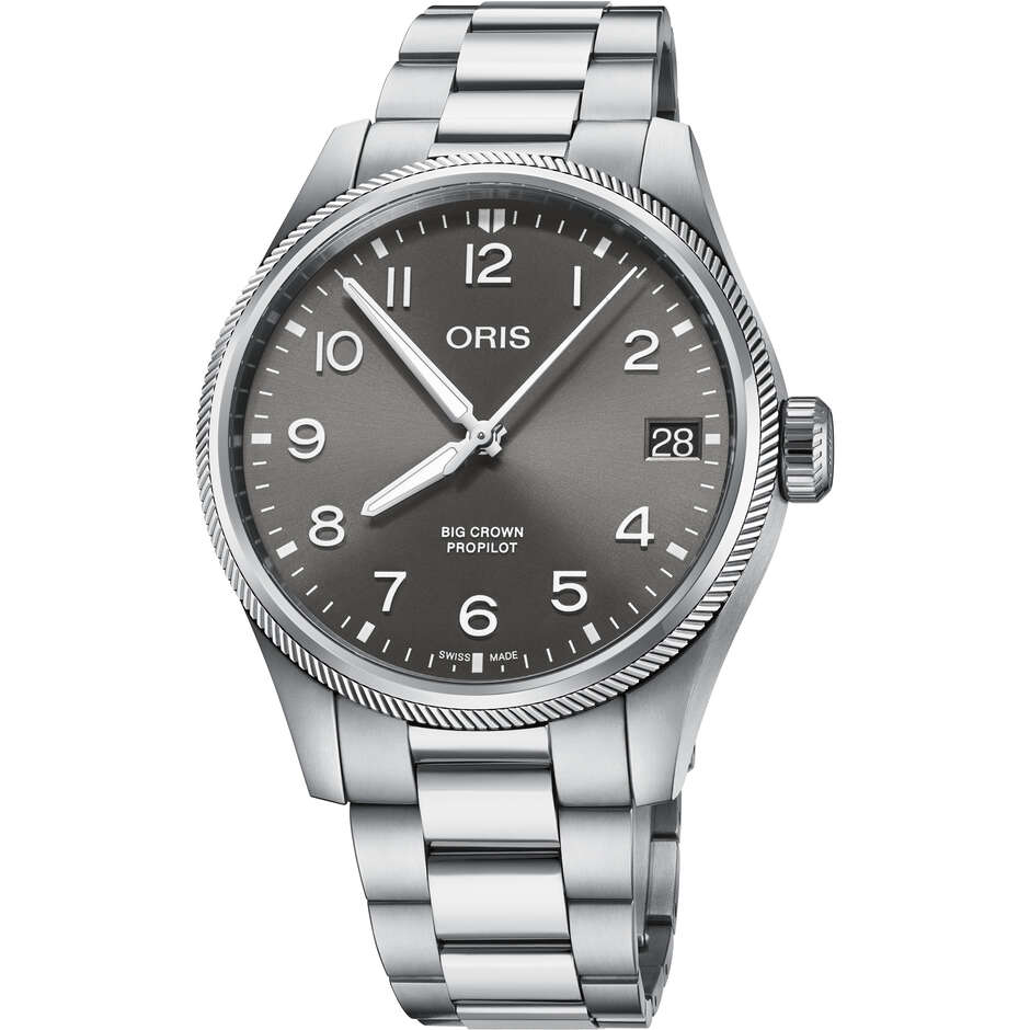 Orologio Oris Big Crown ProPilot Big Date Grigio in acciaio