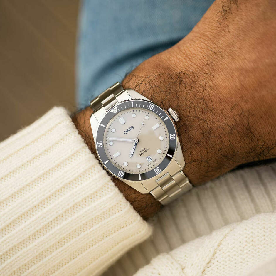 Orologio Oris Divers automatico Argento 39 mm