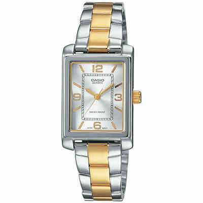 Orologio rettangolare Casio da donna al quarzo bicolore Orologio rettangolare Casio da donna al quarzo bicolore