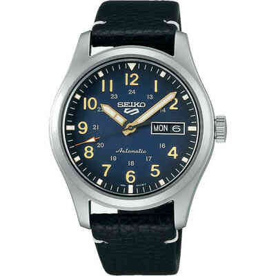 Orologio Seiko 5 Sports automatico Blu in pelle