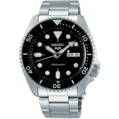 Orologio Seiko 5 Sports Nero in acciaio Orologio Seiko 5 Sports Nero in acciaio