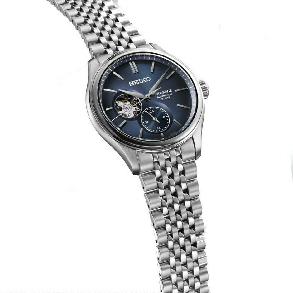 Orologio Seiko Presage Classic Open heart Blu