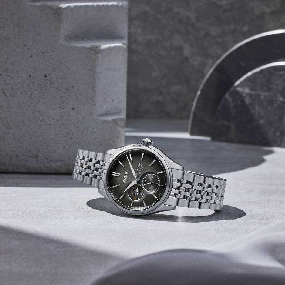 Orologio Seiko Presage Classic Open heart Grigio