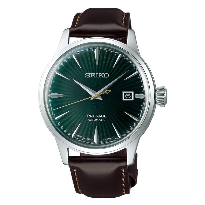 Orologio Seiko Presage Verde in pelle