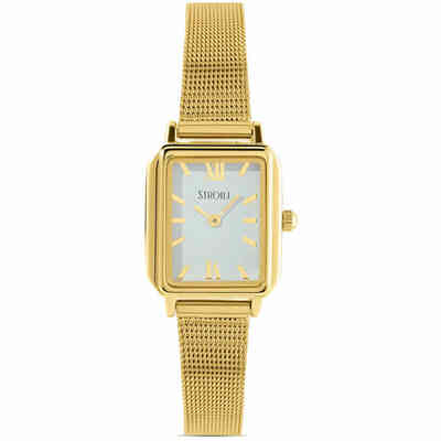 Orologio Stroili rettangolare da donna in acciaio dorato Orologio Stroili rettangolare da donna in acciaio dorato