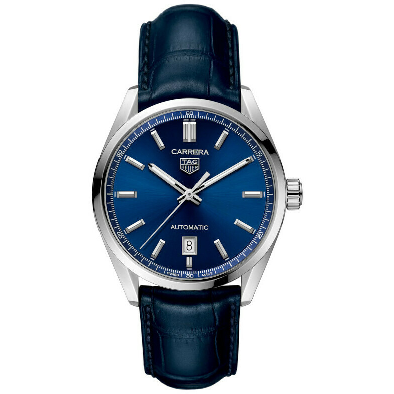 Orologio Tag Heuer Carrera Blu 39mm in pelle