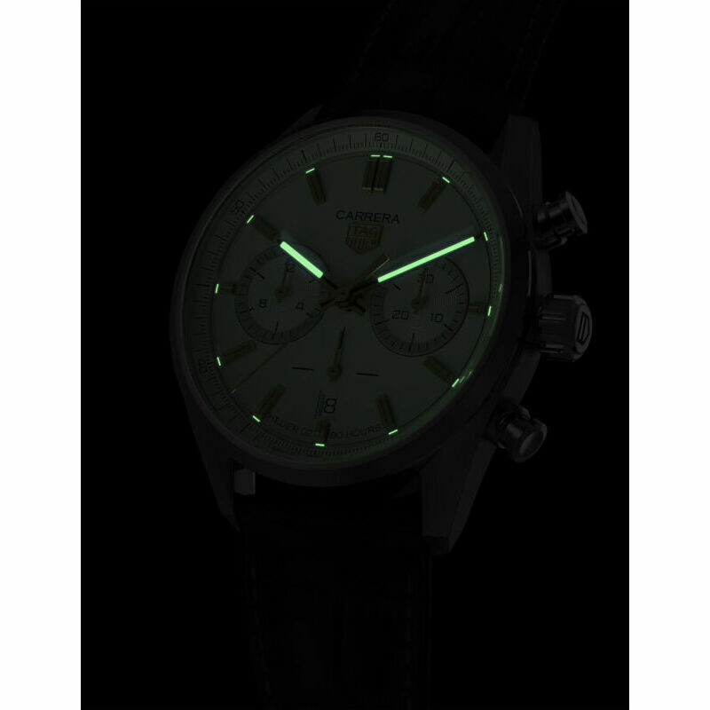 Orologio Tag Heuer Carrera Calibro Heuer 02 Bianco