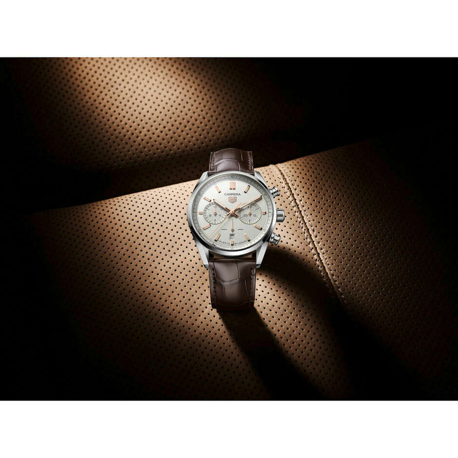 Orologio Tag Heuer Carrera Calibro Heuer 02 Bianco