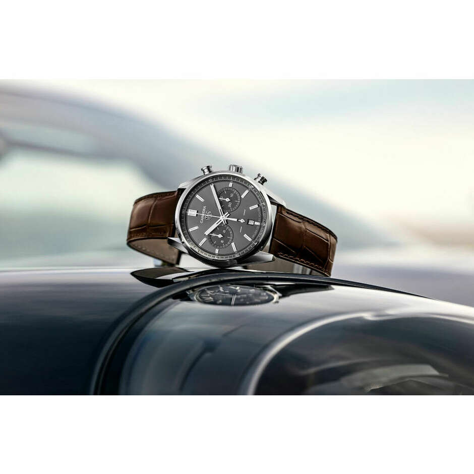 Orologio Tag Heuer Carrera calibro Heuer 02 Grigio