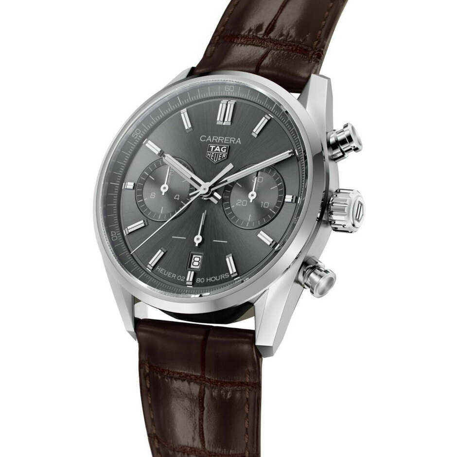 Orologio Tag Heuer Carrera calibro Heuer 02 Grigio