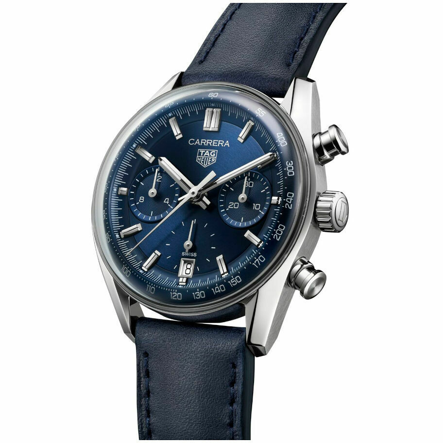 Orologio Tag Heuer Carrera cronografo Glassbox blu