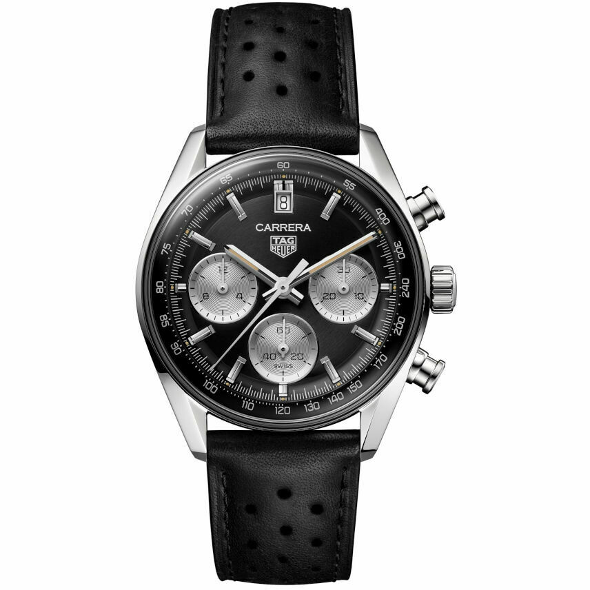 Orologio Tag Heuer Carrera cronografo Glassbox nero