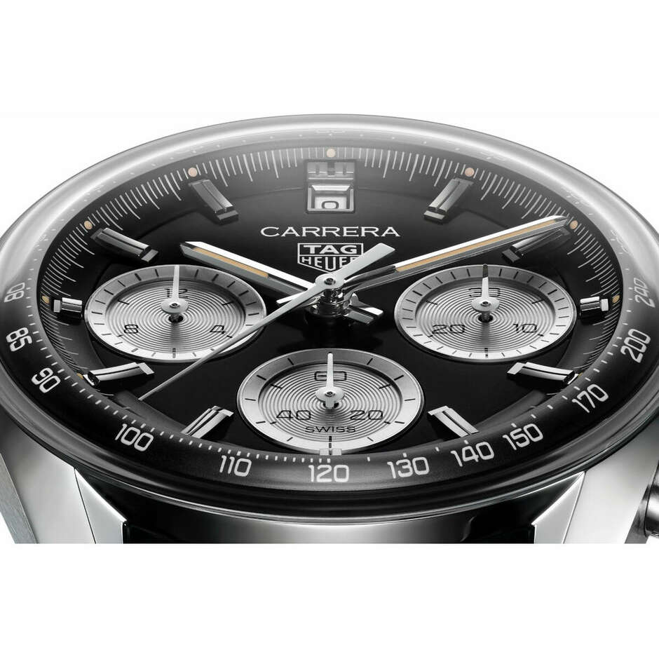Orologio Tag Heuer Carrera cronografo Glassbox nero
