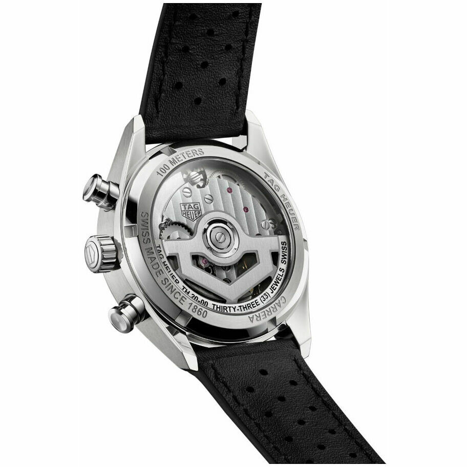 Orologio Tag Heuer Carrera cronografo Glassbox nero
