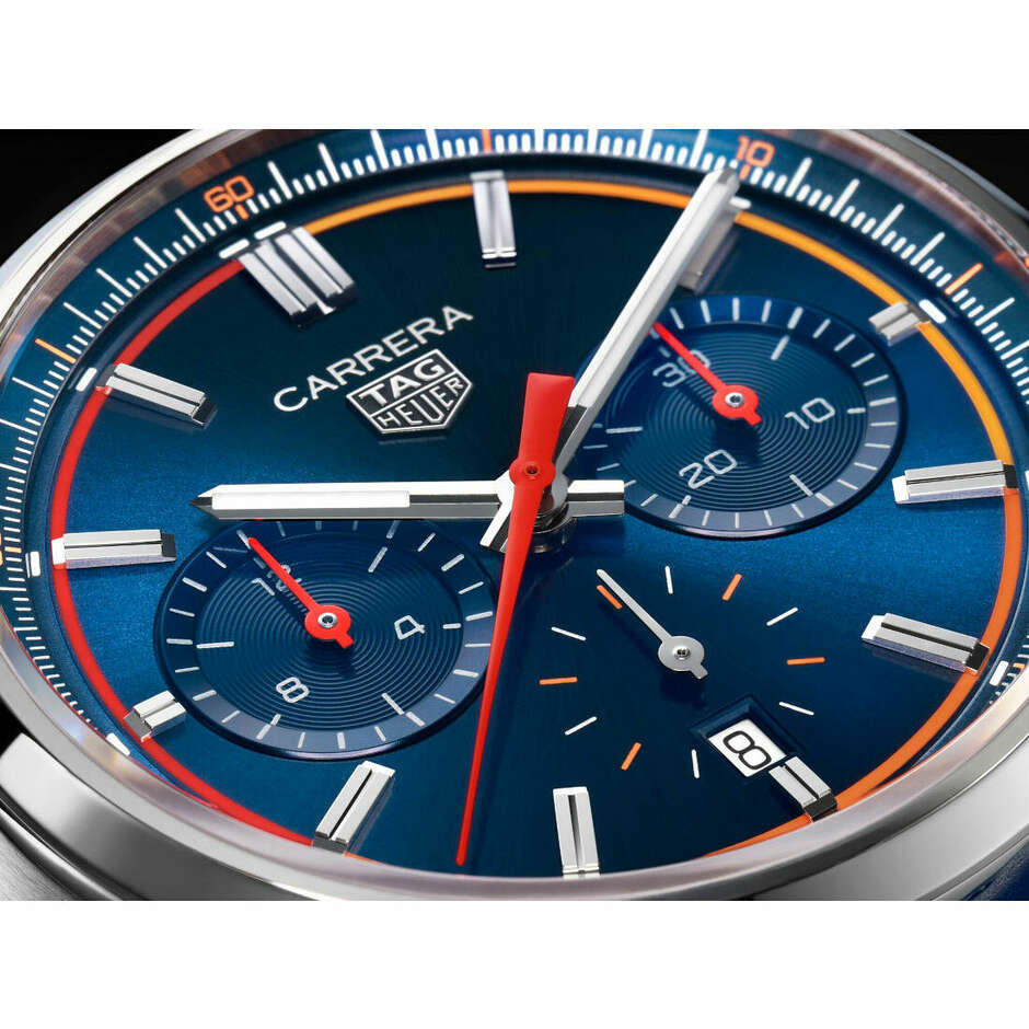 Orologio Tag Heuer Carrera cronografo Heuer 02 blu
