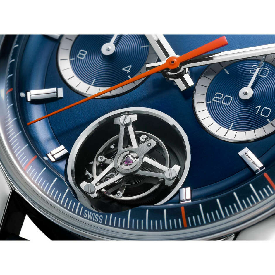 Orologio Tag Heuer Carrera cronografo Tourbillon blu
