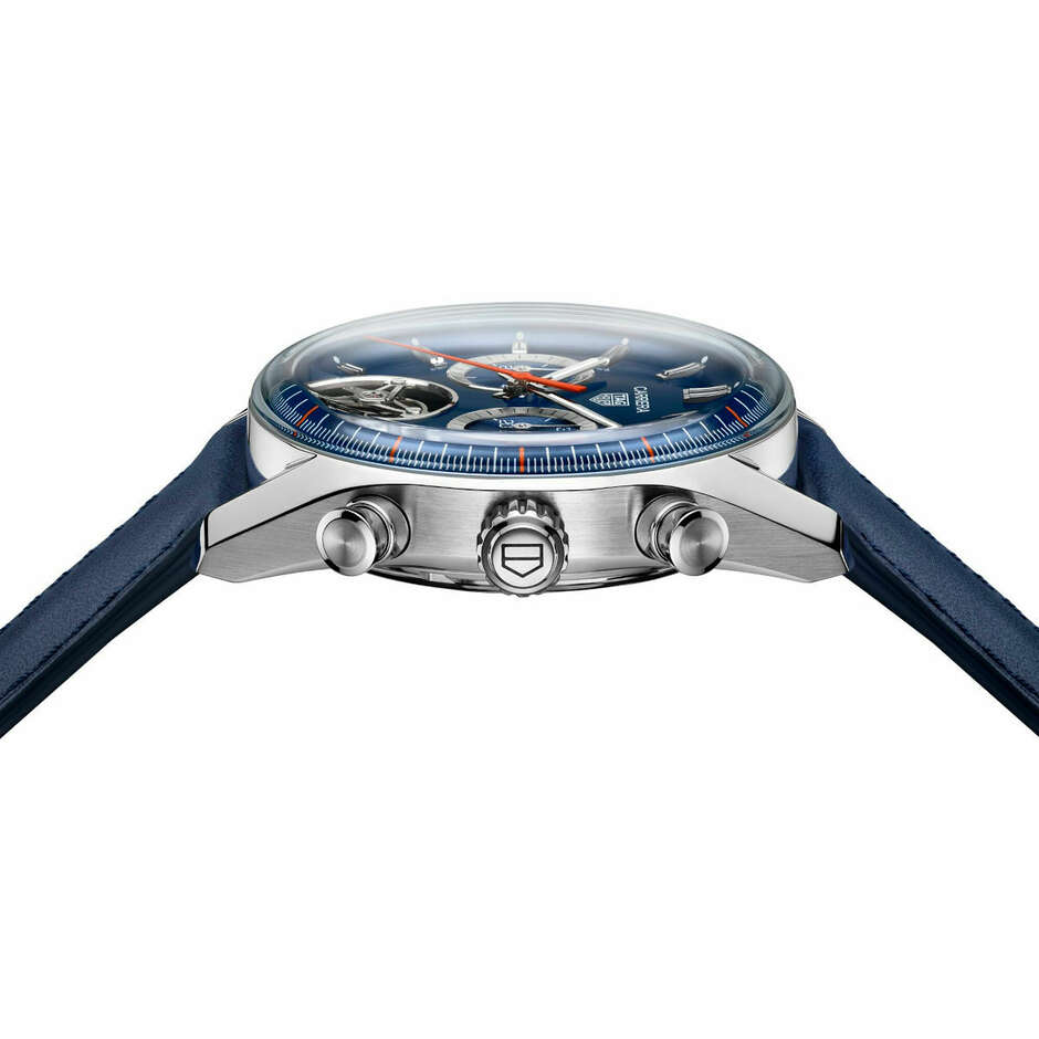 Orologio Tag Heuer Carrera cronografo Tourbillon blu