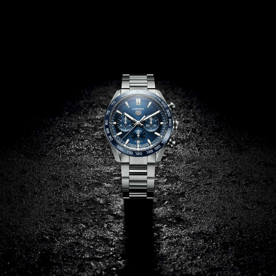 Orologio Tag Heuer Carrera Heuer Cronografo Blu