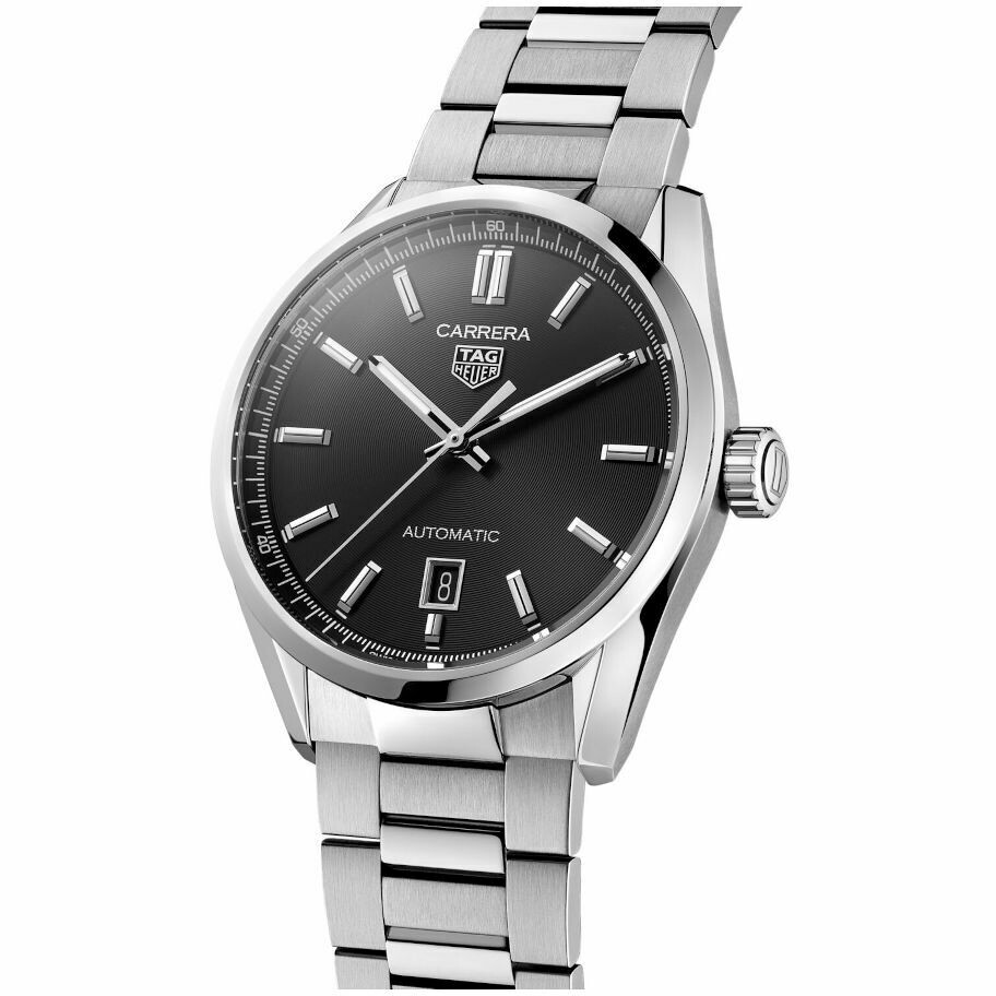 Orologio Tag Heuer Carrera Nero 39mm in acciaio