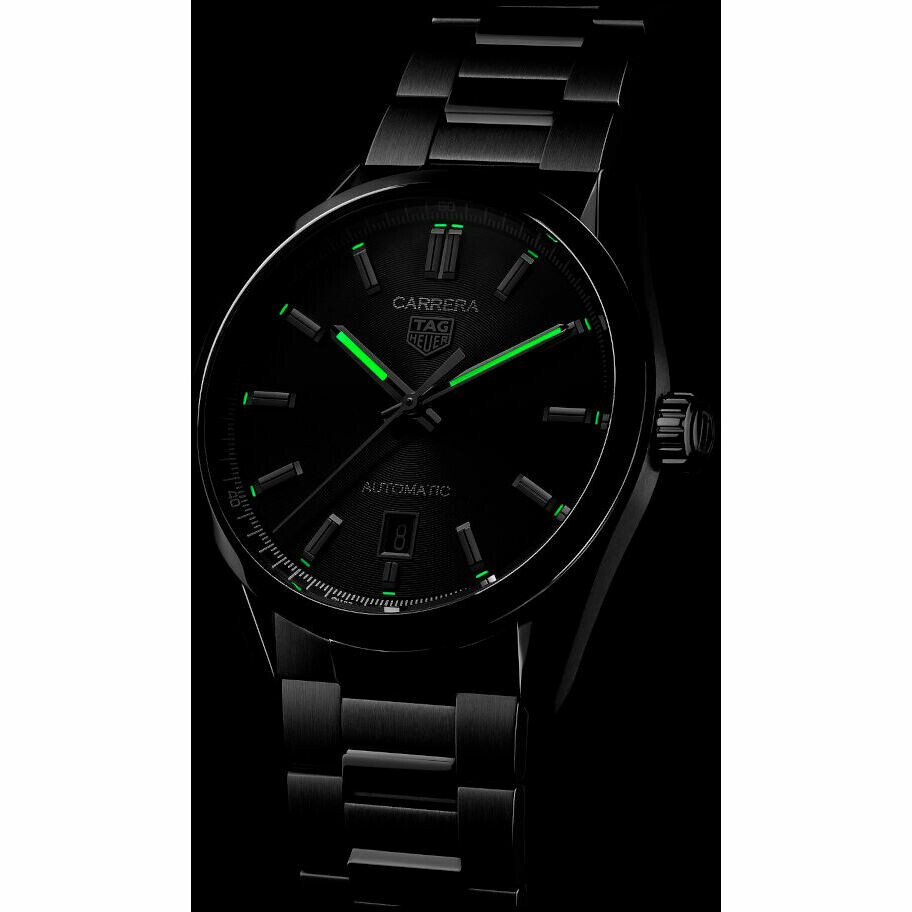 Orologio Tag Heuer Carrera Nero 39mm in acciaio