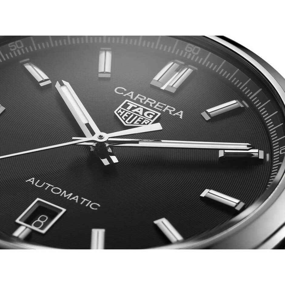 Orologio Tag Heuer Carrera Nero 39mm in acciaio