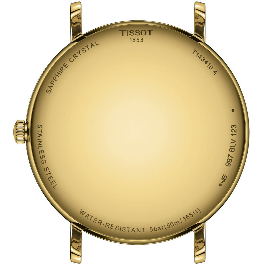 Orologio Tissot Everytime dorato al quarzo maglia milanese