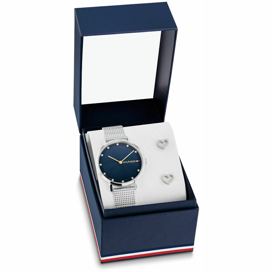 Orologio Tommy Hilfiger da donna al quarzo con orecchini cuore
