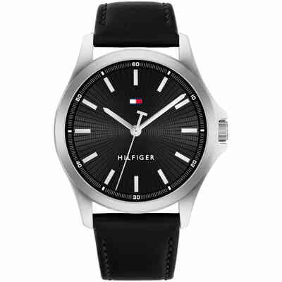 Orologio Tommy Hilfiger da uomo al quarzo solo tempo nero Orologio Tommy Hilfiger da uomo al quarzo solo tempo nero