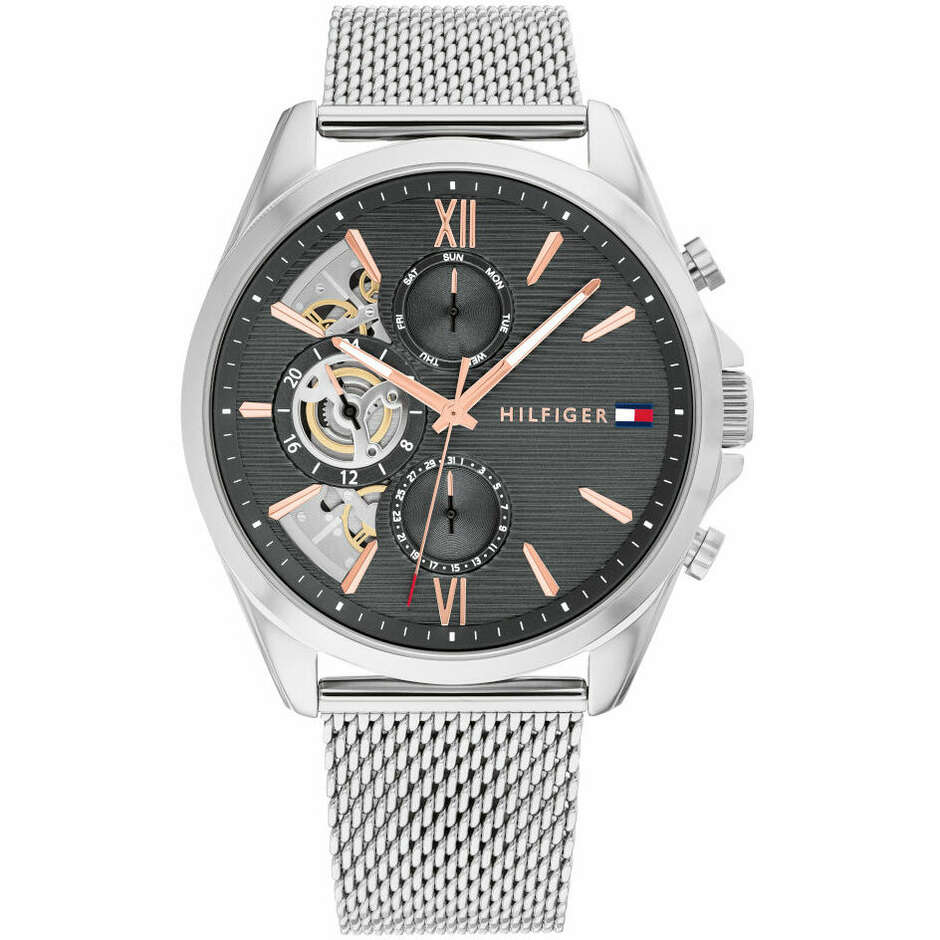 Orologio Tommy Hilfiger multifunzione uomo maglia milanese